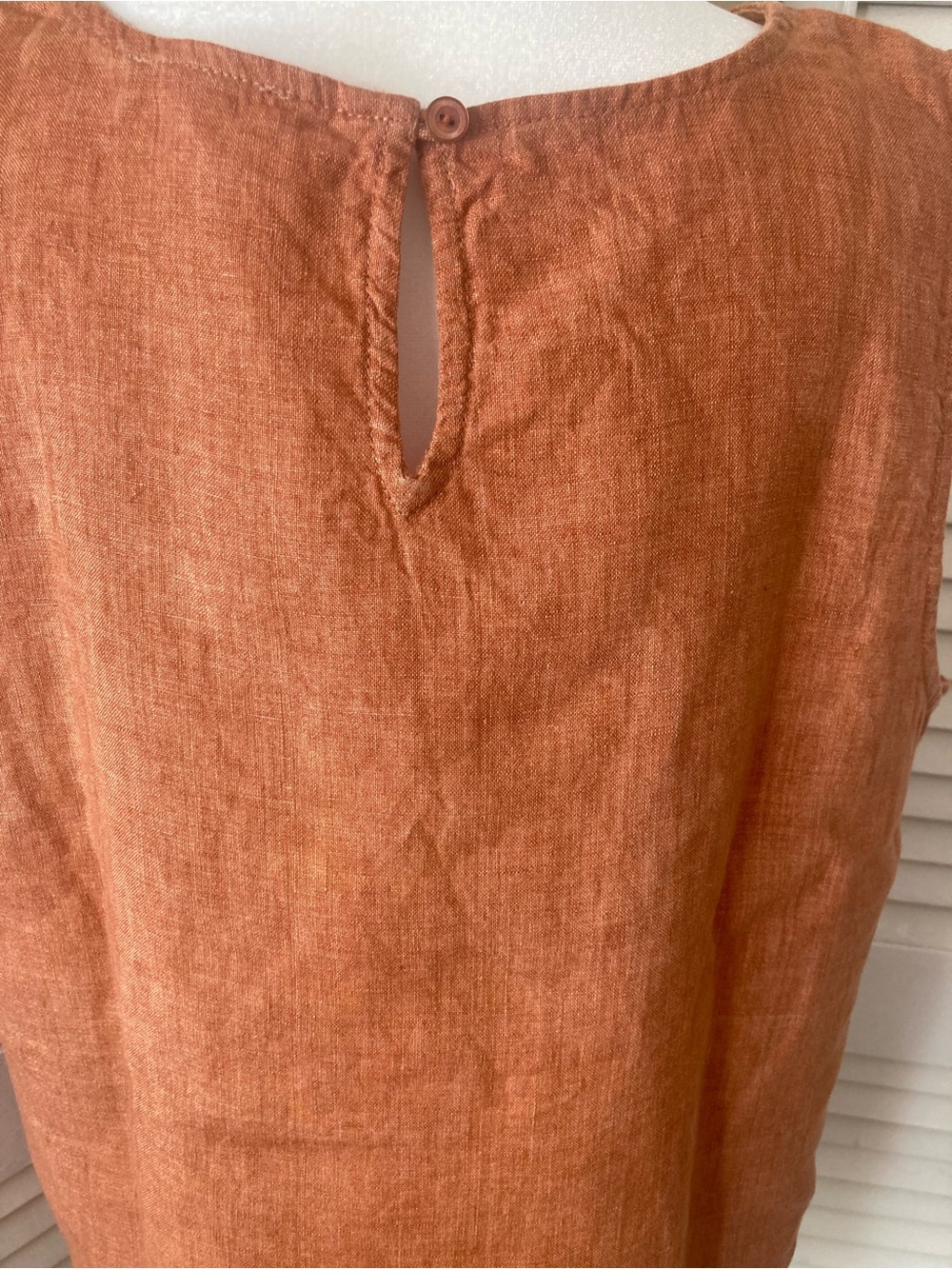 Washed Organic Linen Delave Shell L - Picture 7 of 10
